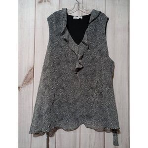 Marybelle Shirt Ladies 5x Animal Print Sleeveless Mob Wife‎